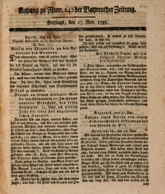 Bayreuther Zeitung Freitag 27. November 1795