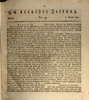 Bayreuther Zeitung Dienstag 5. Januar 1813