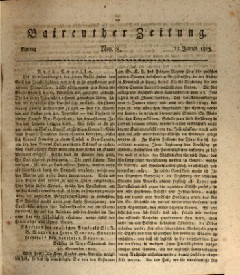 Bayreuther Zeitung Montag 11. Januar 1813