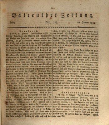 Bayreuther Zeitung Freitag 22. Januar 1813