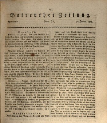 Bayreuther Zeitung Samstag 30. Januar 1813