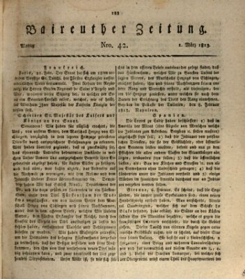 Bayreuther Zeitung Montag 1. März 1813