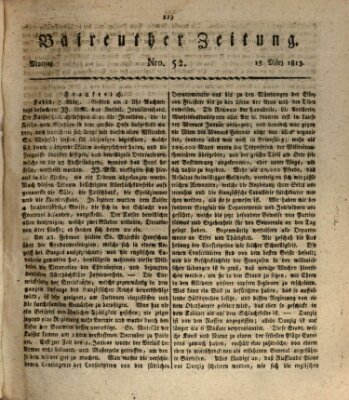 Bayreuther Zeitung Montag 15. März 1813