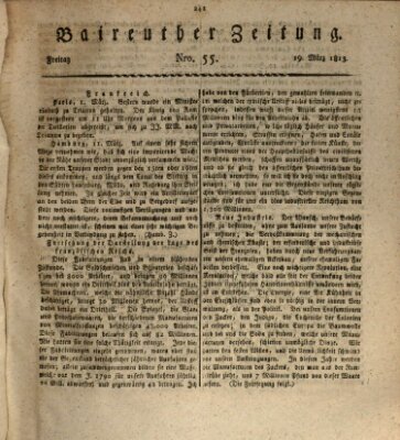 Bayreuther Zeitung Freitag 19. März 1813