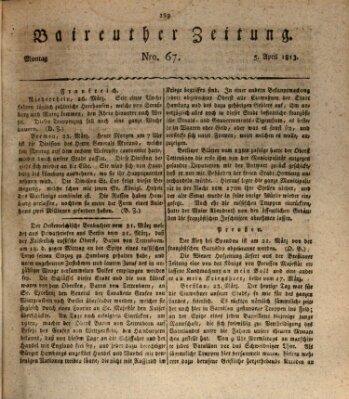 Bayreuther Zeitung Montag 5. April 1813