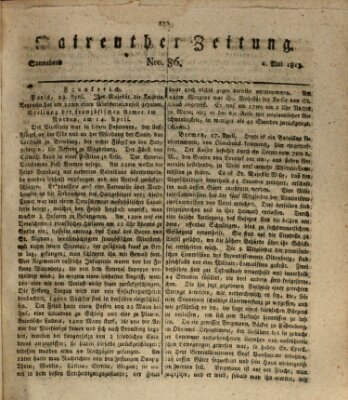 Bayreuther Zeitung Samstag 1. Mai 1813