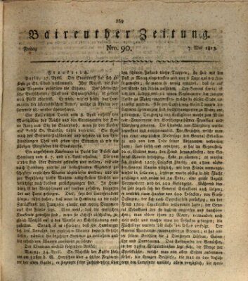 Bayreuther Zeitung Freitag 7. Mai 1813