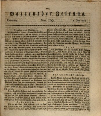 Bayreuther Zeitung Freitag 4. Juni 1813