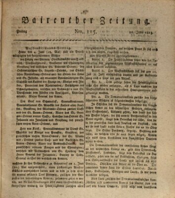 Bayreuther Zeitung Freitag 11. Juni 1813