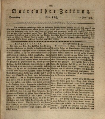 Bayreuther Zeitung Donnerstag 17. Juni 1813