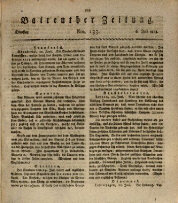 Bayreuther Zeitung Dienstag 6. Juli 1813