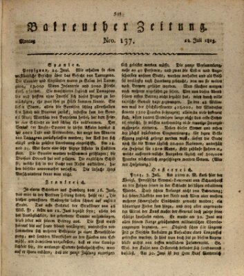 Bayreuther Zeitung Montag 12. Juli 1813