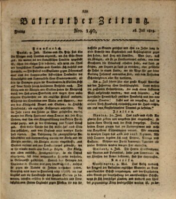 Bayreuther Zeitung Freitag 16. Juli 1813