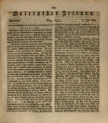 Bayreuther Zeitung Samstag 17. Juli 1813