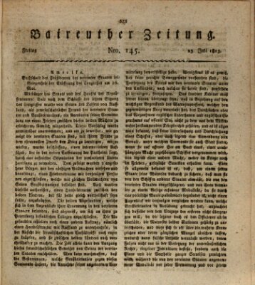 Bayreuther Zeitung Freitag 23. Juli 1813