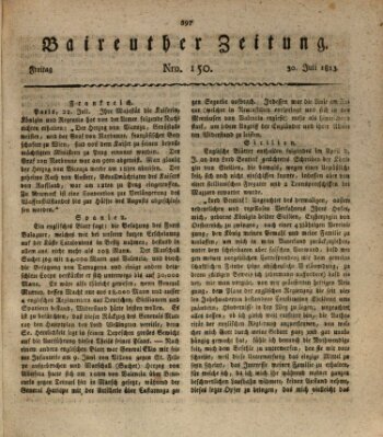 Bayreuther Zeitung Freitag 30. Juli 1813