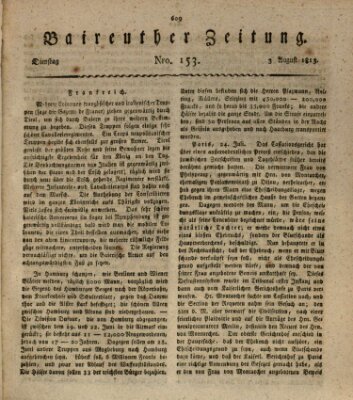 Bayreuther Zeitung Dienstag 3. August 1813