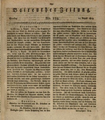 Bayreuther Zeitung Dienstag 10. August 1813