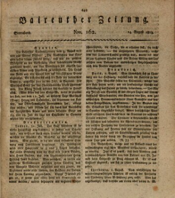 Bayreuther Zeitung Samstag 14. August 1813