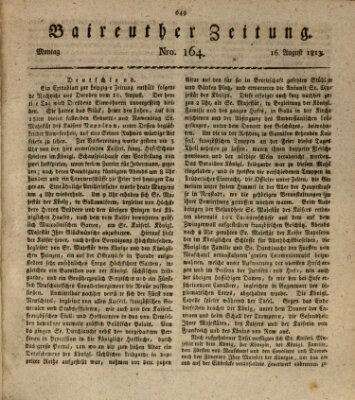 Bayreuther Zeitung Montag 16. August 1813