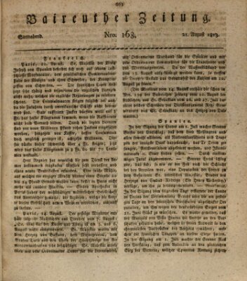 Bayreuther Zeitung Samstag 21. August 1813