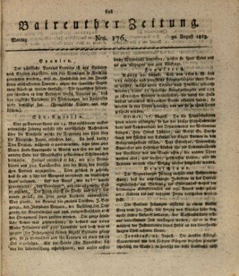 Bayreuther Zeitung Montag 30. August 1813