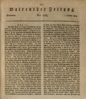 Bayreuther Zeitung Donnerstag 7. Oktober 1813
