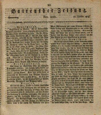 Bayreuther Zeitung Donnerstag 21. Oktober 1813