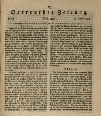 Bayreuther Zeitung Freitag 29. Oktober 1813