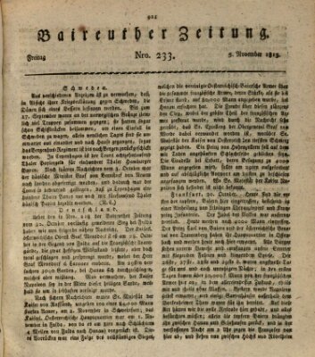 Bayreuther Zeitung Freitag 5. November 1813