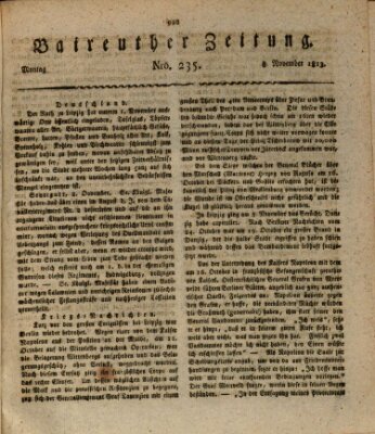 Bayreuther Zeitung Montag 8. November 1813