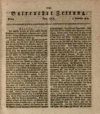 Bayreuther Zeitung Freitag 3. Dezember 1813