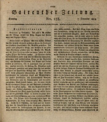 Bayreuther Zeitung Dienstag 7. Dezember 1813