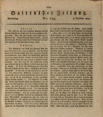 Bayreuther Zeitung Donnerstag 9. Dezember 1813