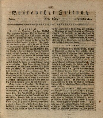 Bayreuther Zeitung Freitag 10. Dezember 1813