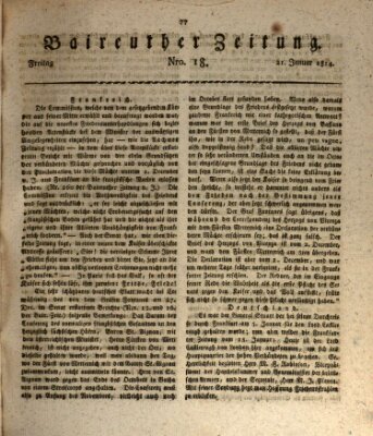 Bayreuther Zeitung Freitag 21. Januar 1814