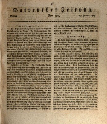 Bayreuther Zeitung Sonntag 23. Januar 1814