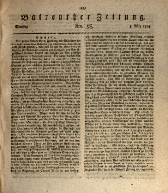 Bayreuther Zeitung Dienstag 8. März 1814