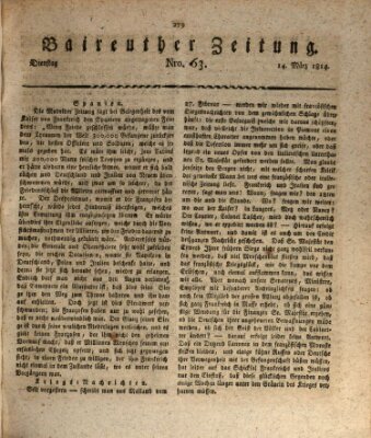 Bayreuther Zeitung Montag 14. März 1814