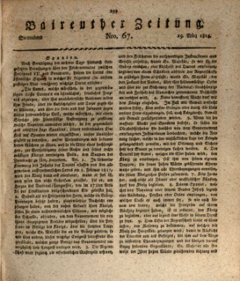 Bayreuther Zeitung Samstag 19. März 1814