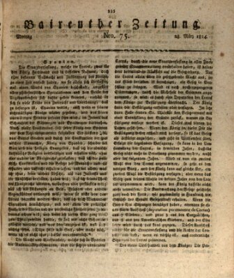 Bayreuther Zeitung Montag 28. März 1814