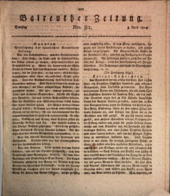 Bayreuther Zeitung Dienstag 5. April 1814