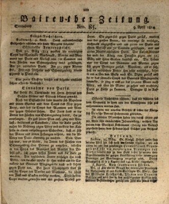 Bayreuther Zeitung Samstag 9. April 1814