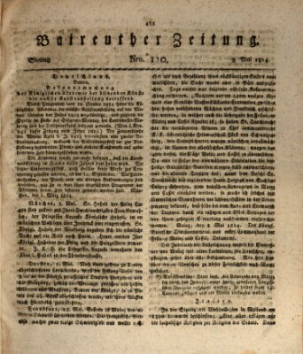 Bayreuther Zeitung Sonntag 8. Mai 1814