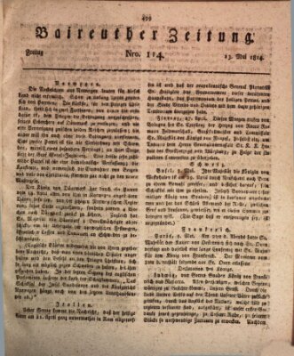 Bayreuther Zeitung Freitag 13. Mai 1814