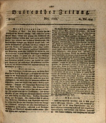 Bayreuther Zeitung Freitag 20. Mai 1814