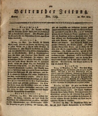 Bayreuther Zeitung Montag 30. Mai 1814