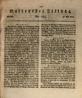 Bayreuther Zeitung Dienstag 31. Mai 1814