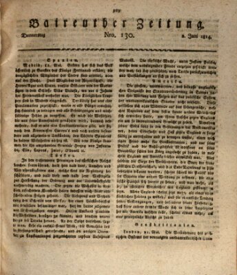 Bayreuther Zeitung Donnerstag 2. Juni 1814