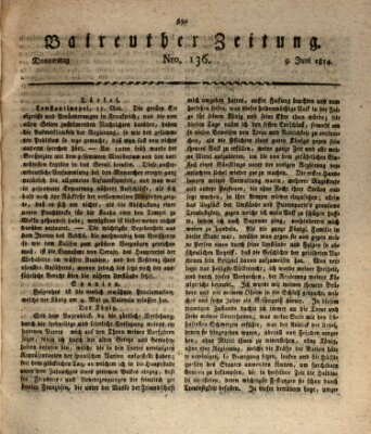 Bayreuther Zeitung Donnerstag 9. Juni 1814